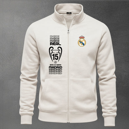 ⚽ Buzo Cuello Alto Real Madrid Bordado – Elegancia y Pasión