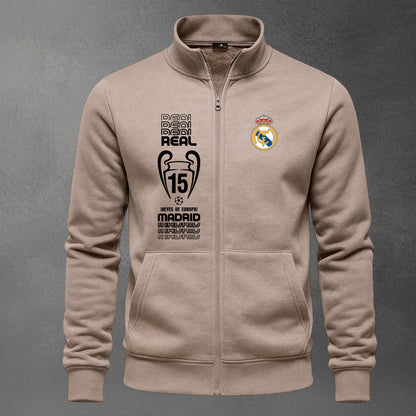 ⚽ Buzo Cuello Alto Real Madrid Bordado – Elegancia y Pasión