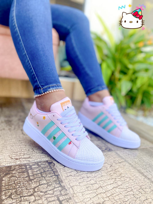 👟 Adidas Star Figuras – Tenis para Dama