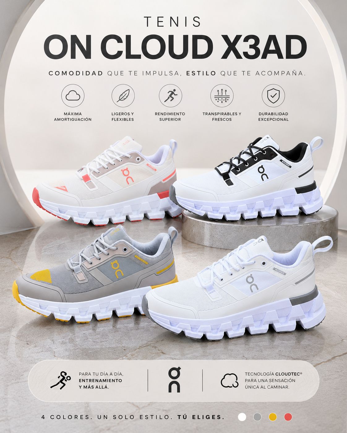 👟 Tenis On Cloud X3AD Unisex – AAA